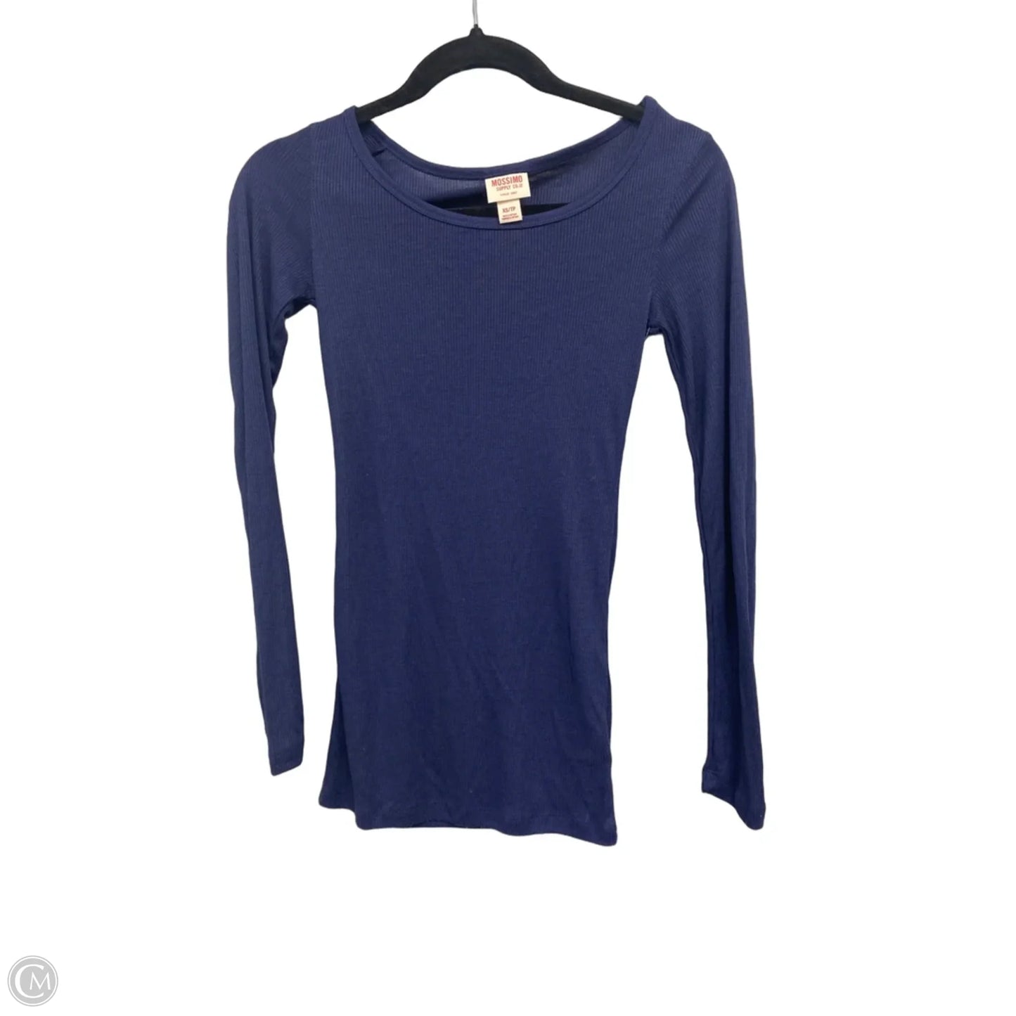 Top Long Sleeve By Mossimo In Blue, Size: Xs