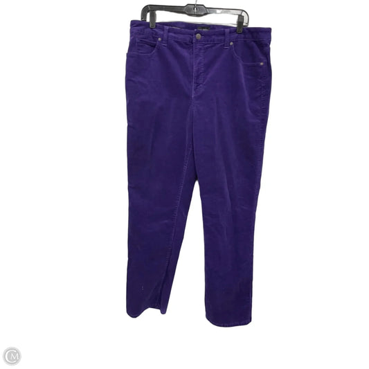 Pants Corduroy By Talbots In Purple, Size: 16