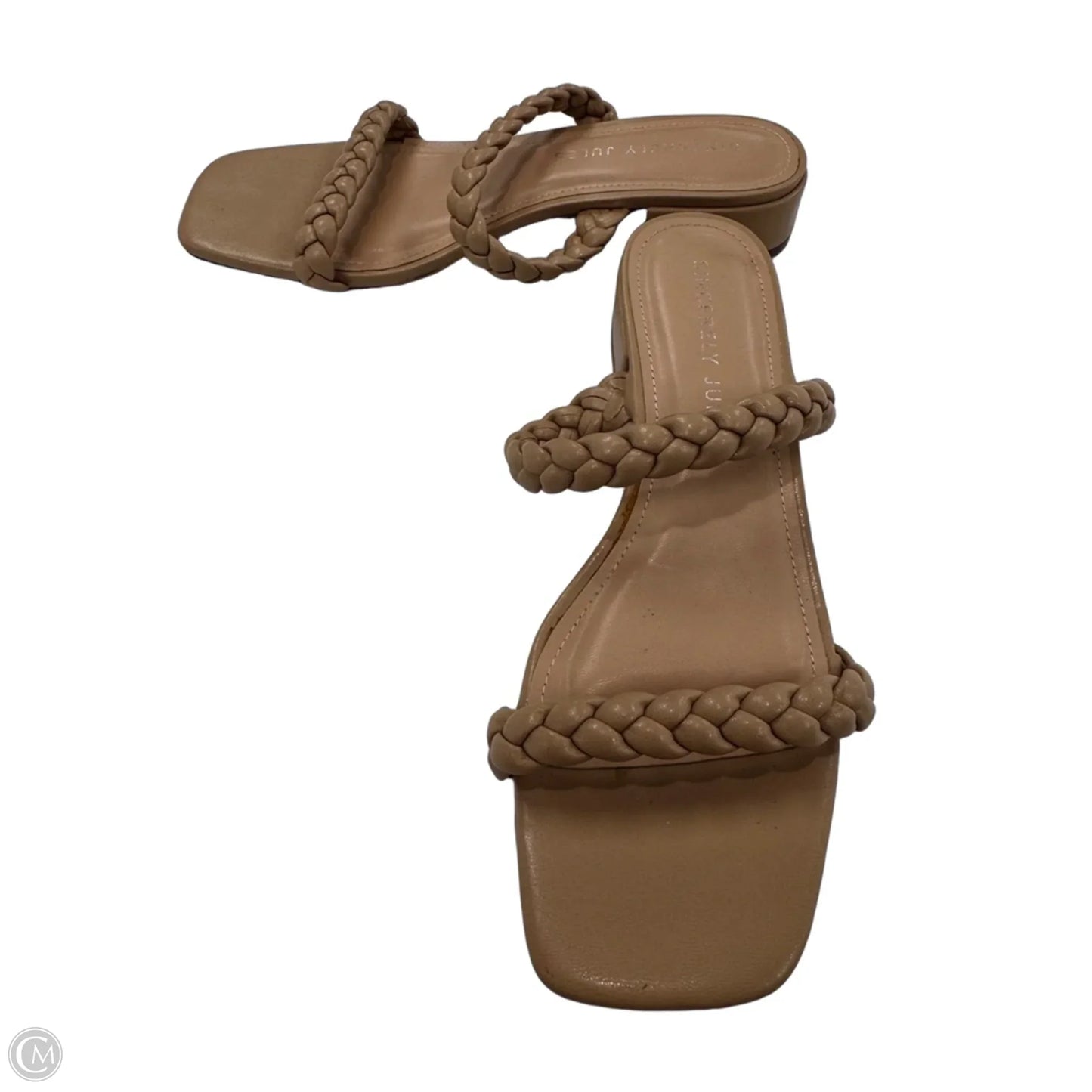 Sandals Heels Block By Sincerely Jules In Tan, Size: 8.5