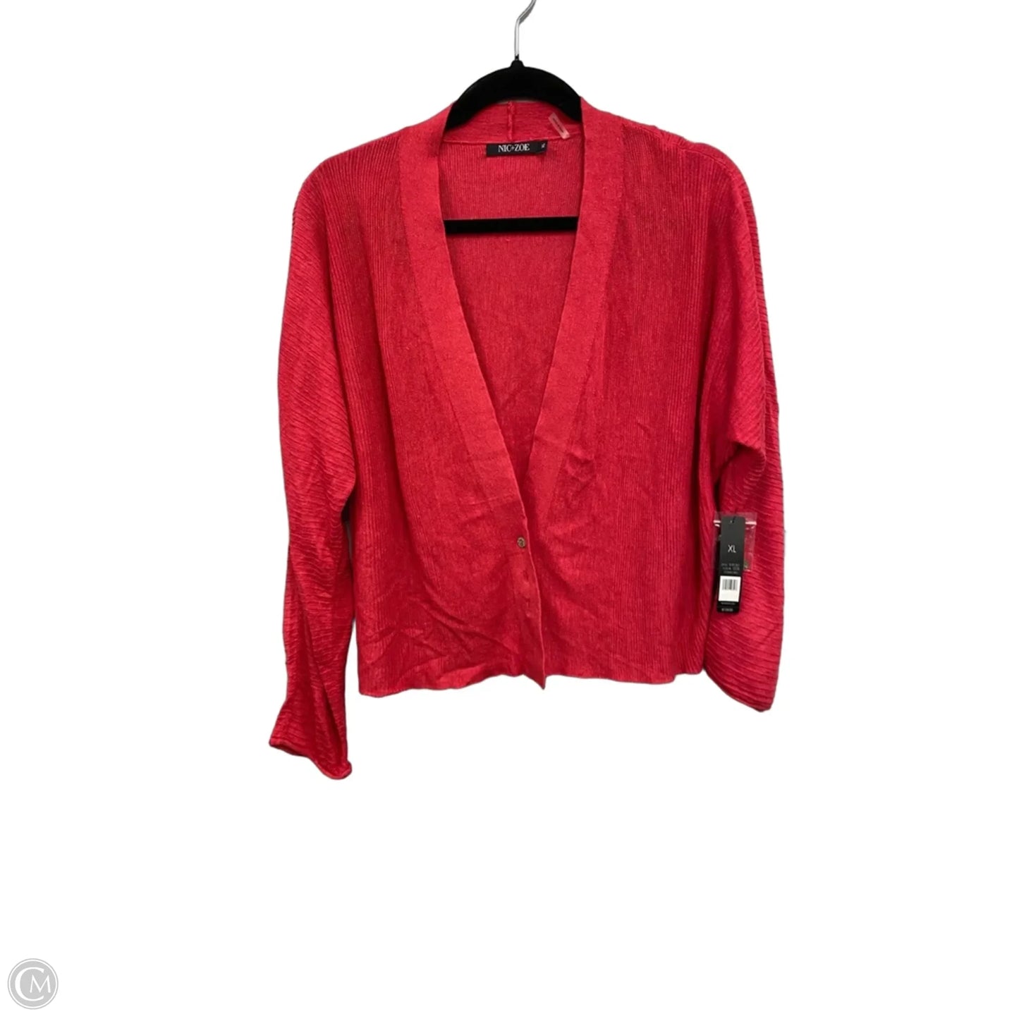 Sweater Cardigan By Nic + Zoe In Red, Size: Xl
