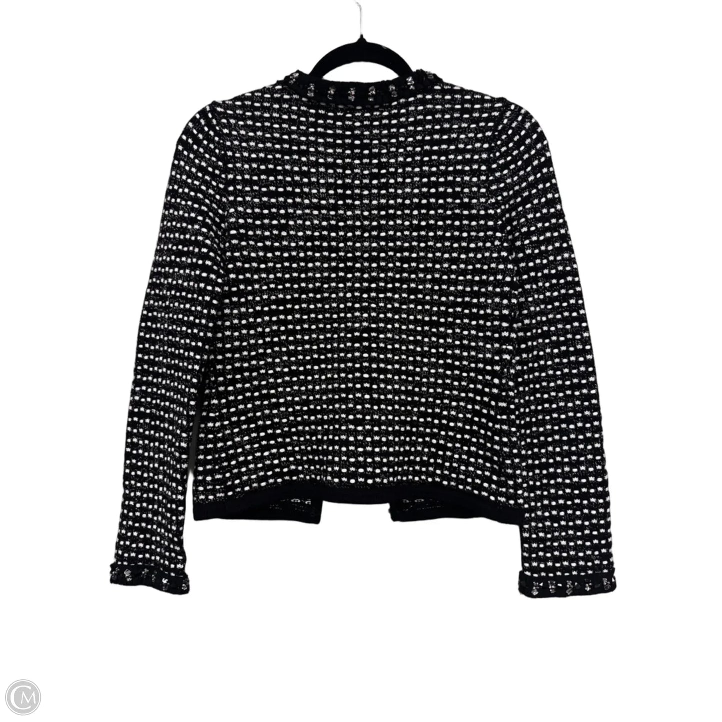 Sweater Cardigan By White House Black Market In Black & White, Size: Xs