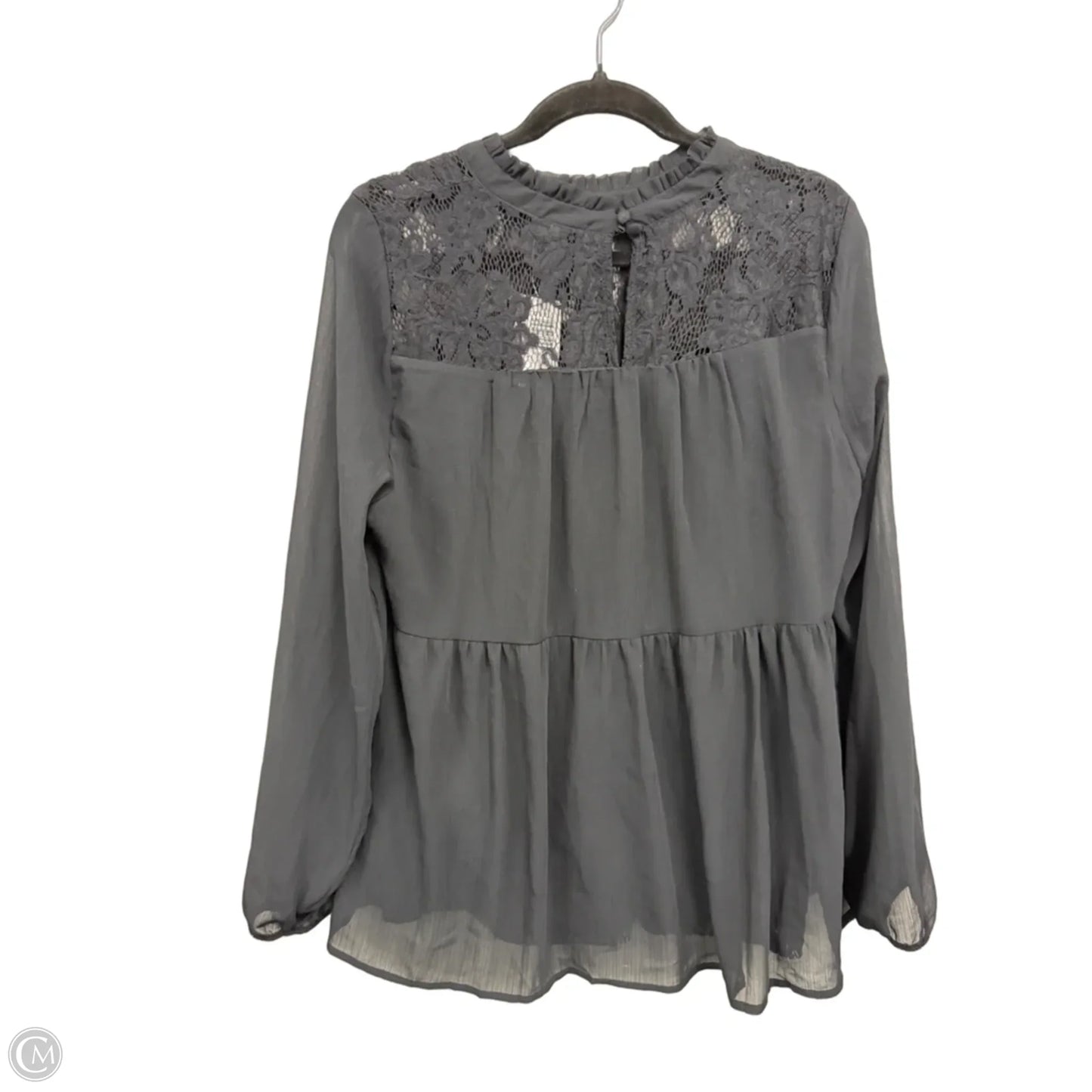 Blouse Long Sleeve By Torrid In Black, Size: L