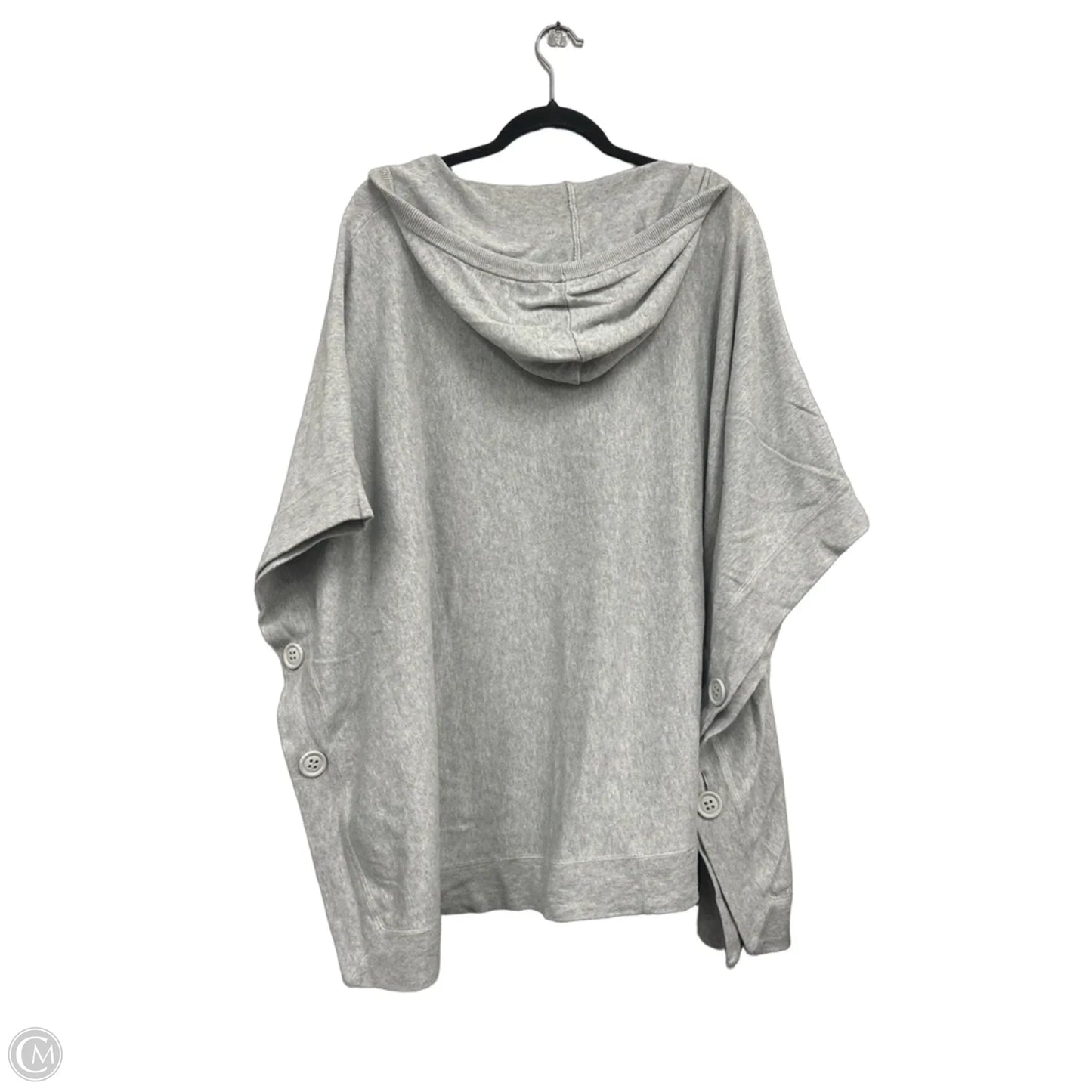 Poncho By Clothes Mentor In Grey, Size: Osfm