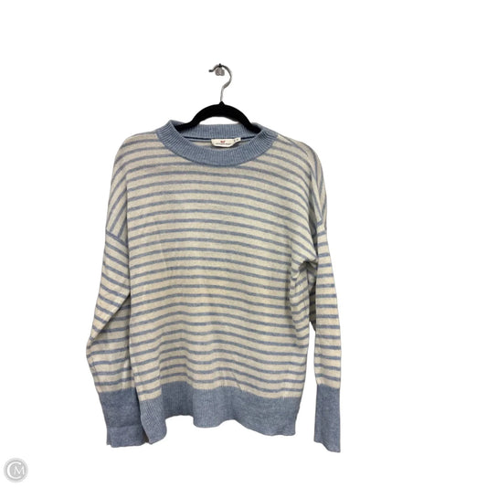 Sweatshirt Collar By Vineyard Vines In Blue & White, Size: L