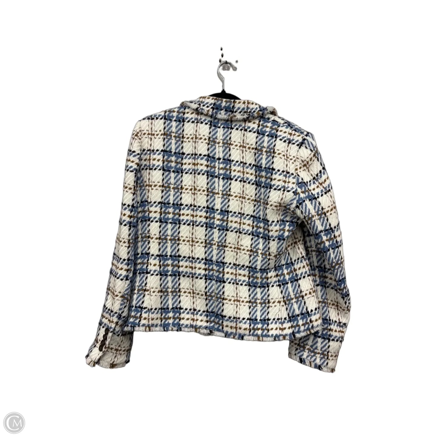 Blazer By Ann Taylor In Blue & Brown, Size: 12