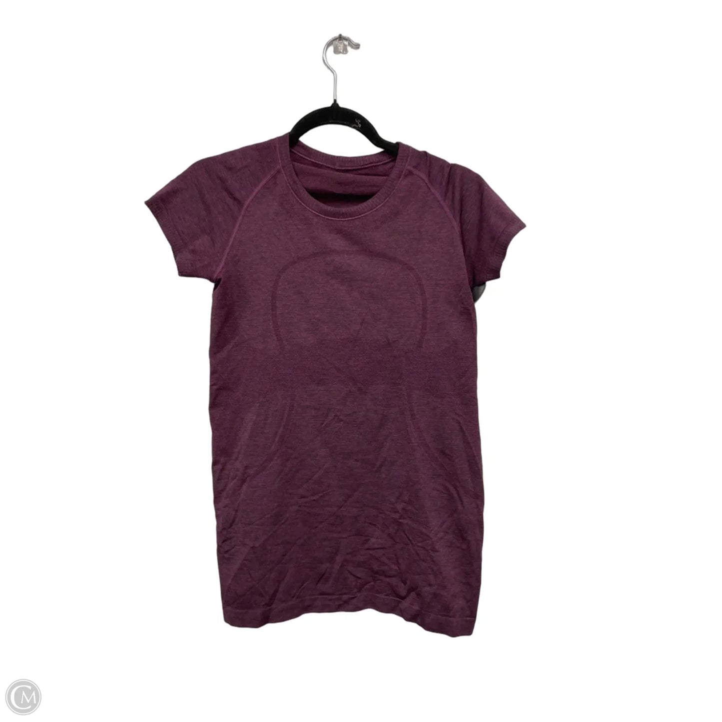 Athletic Top Short Sleeve By Lululemon In Purple, Size: 8