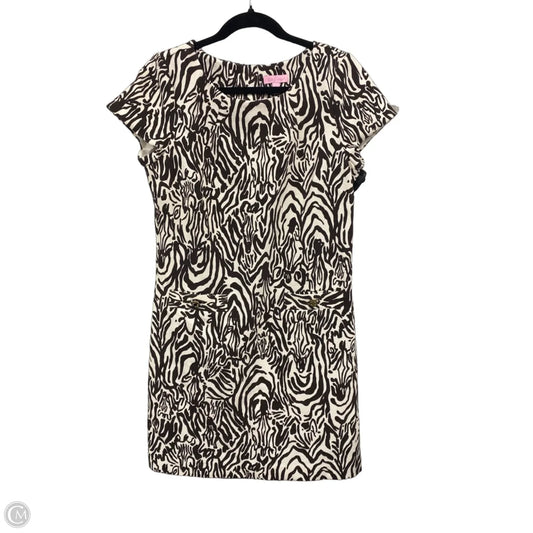 Dress Designer By Lilly Pulitzer In Brown & Cream, Size: L