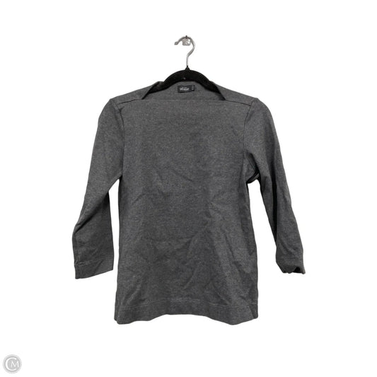 Top 3/4 Sleeve Designer By Kate Spade In Grey, Size: S