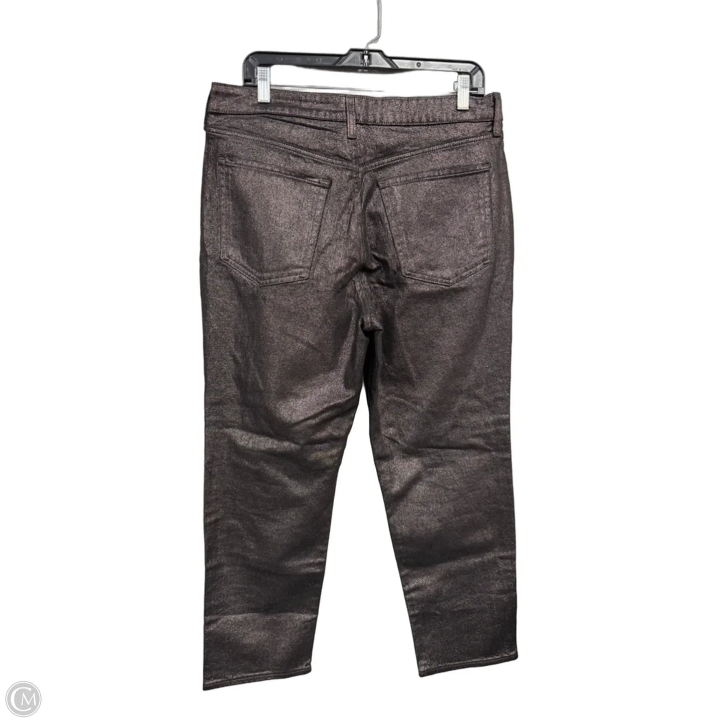Jeans Straight By Old Navy In Black & Silver, Size: 12