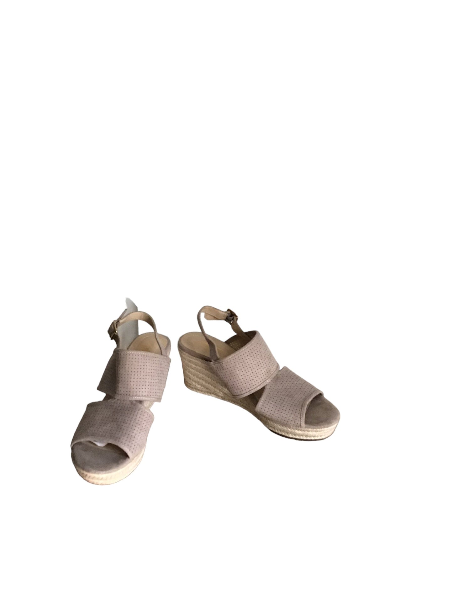 Grey Sandals Heels Wedge Liz Claiborne, Size 9.5