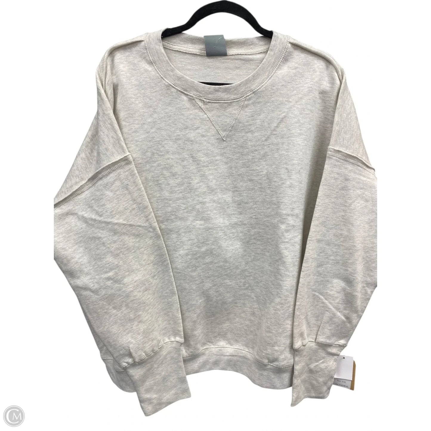 Athletic Sweatshirt Crewneck By Clothes Mentor In Grey, Size: Xxl