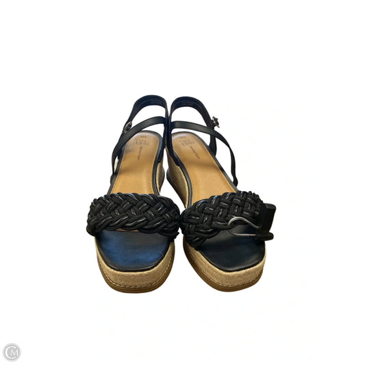 Shoes Heels Wedge By Time And Tru In Black, Size: 9
