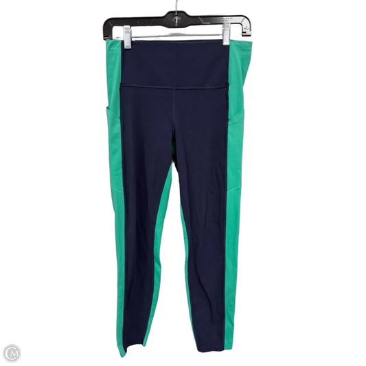 Athletic Leggings By Athleta In Blue & Green, Size: M