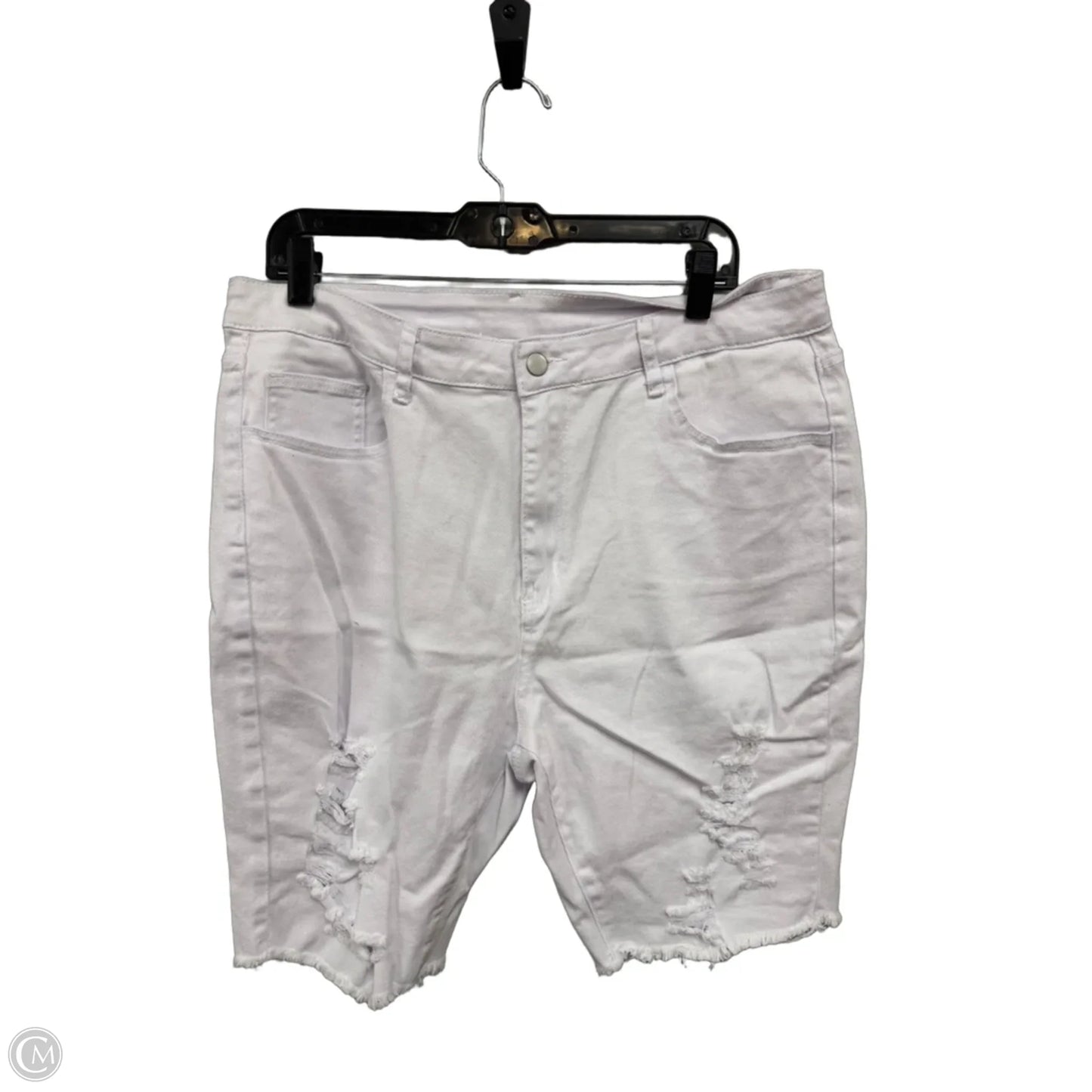 Shorts By Shein In White, Size: 3x