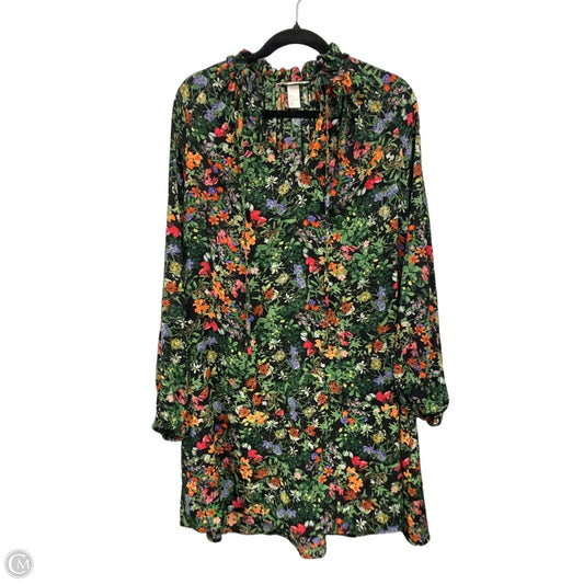 Dress Casual Short By H&m In Black & Orange, Size: 14