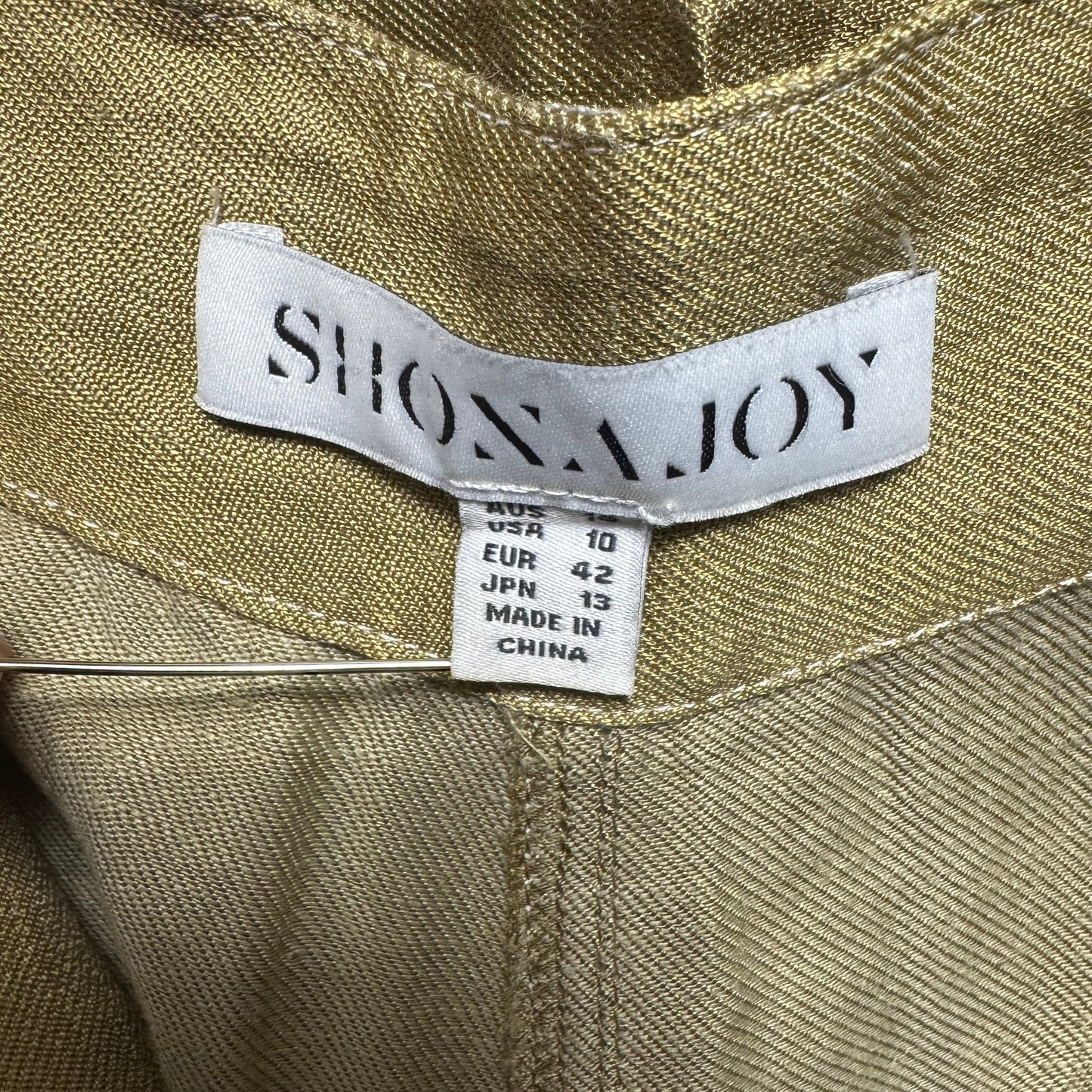 Linen Blend Pants Cargo & Utility By Shona Joy In Green, Size: 10