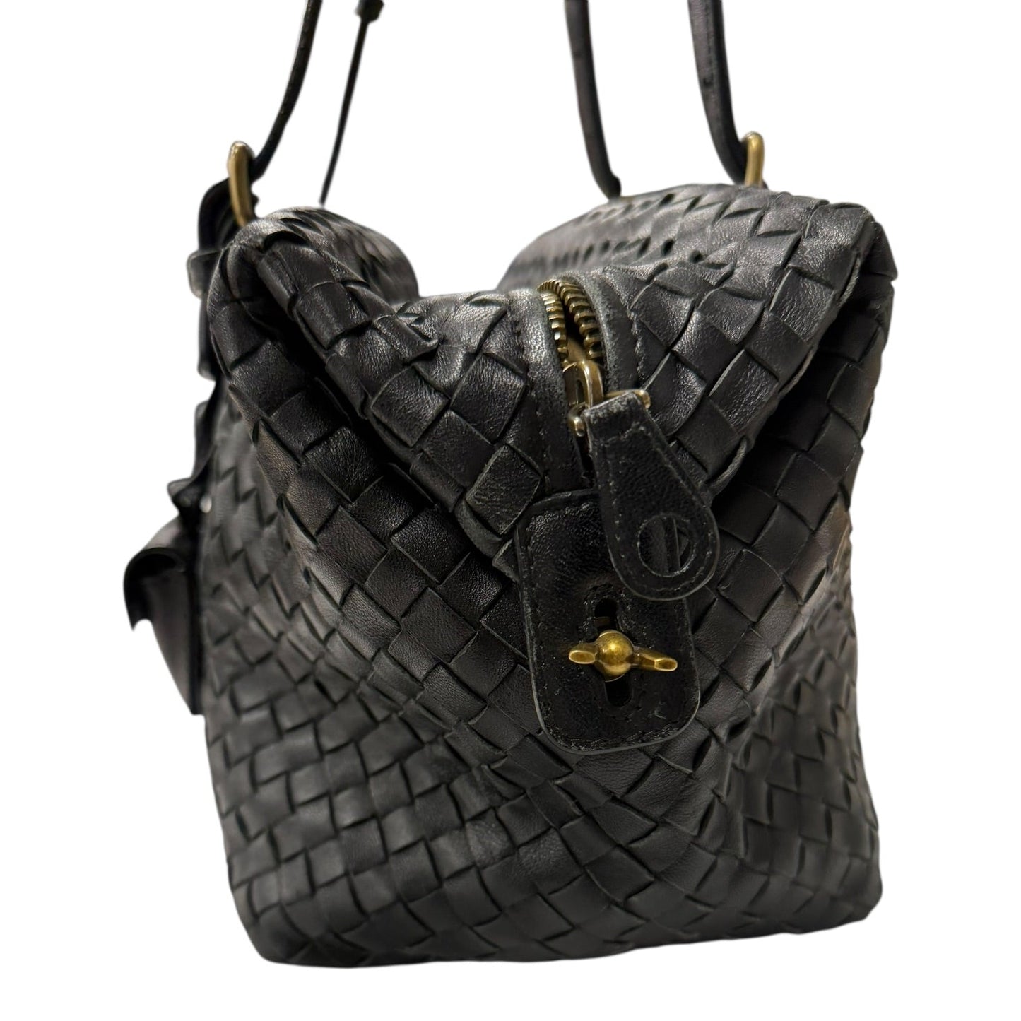 Handbag Luxury Designer By Bottega Veneta In Black, Size:Large
