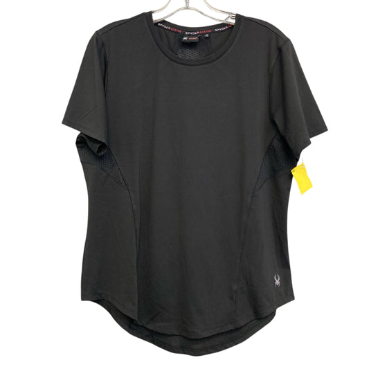 Athletic Top Ss By Spyder In Black, Size:Xl
