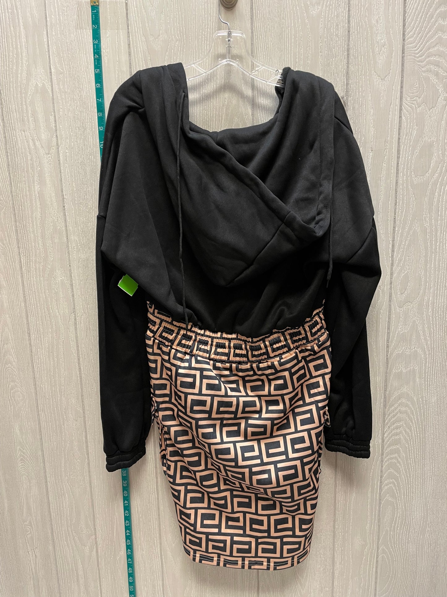 Black & Tan Dress Casual Short Shein, Size 1x