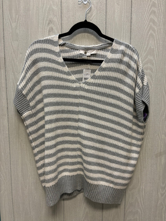 Sweater By Loft In Grey & White, Size: Xs