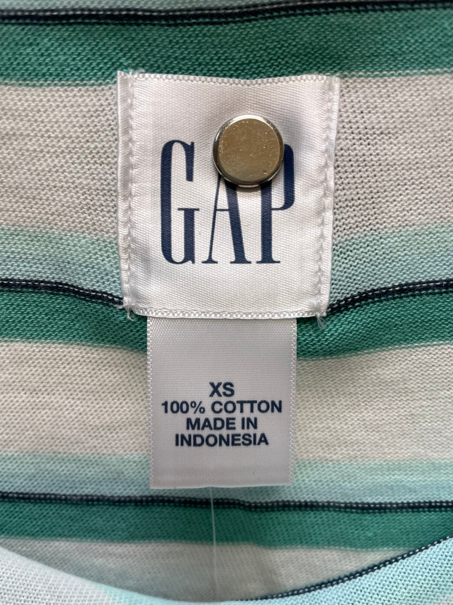 Striped Pattern Top Short Sleeve Gap, Size Xs
