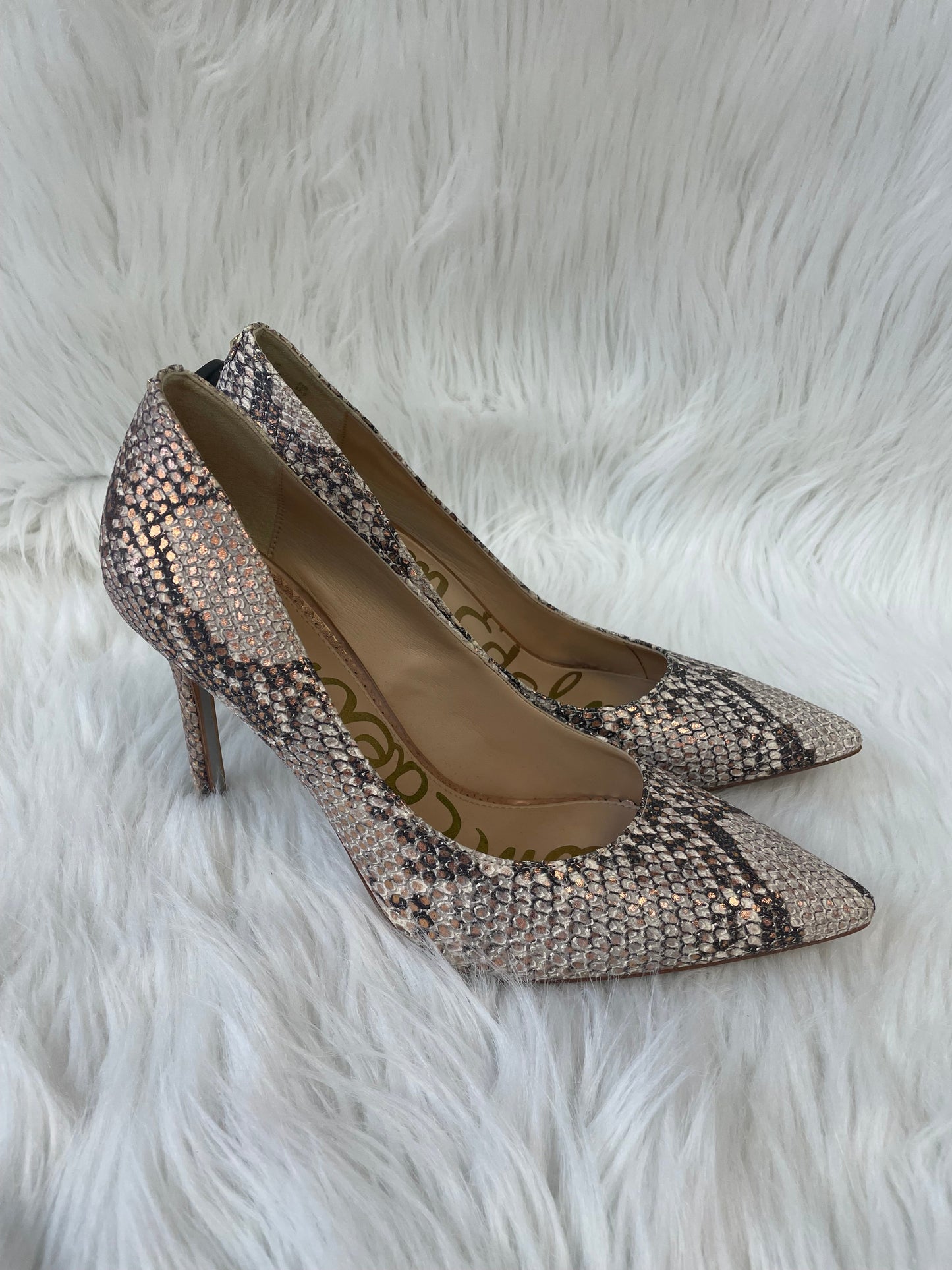 Shoes Heels Stiletto By Sam Edelman In Snakeskin Print, Size: 7.5