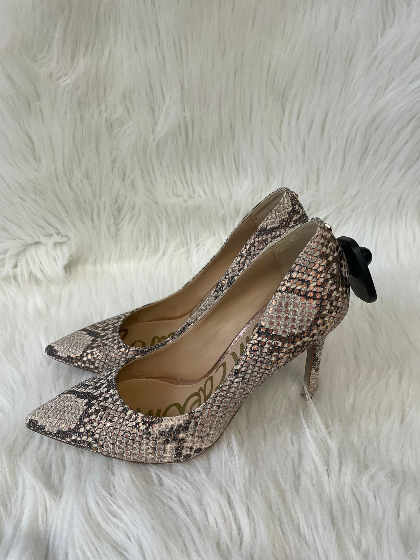 Shoes Heels Stiletto By Sam Edelman In Snakeskin Print, Size: 7.5