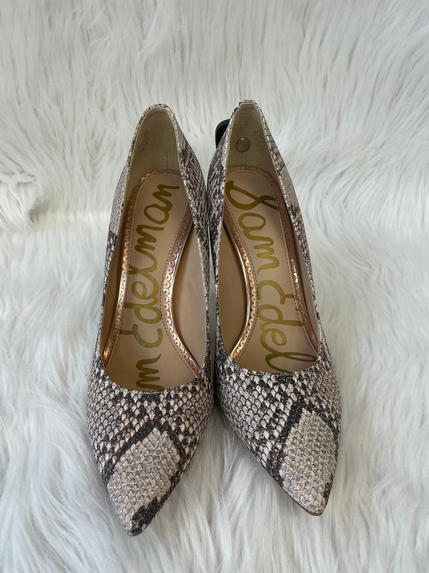 Shoes Heels Stiletto By Sam Edelman In Snakeskin Print, Size: 7.5