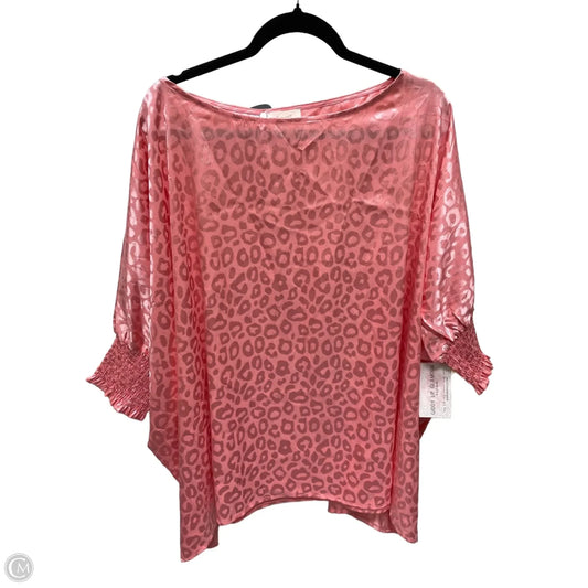 Blouse Short Sleeve By Oddi In Animal Print, Size: 2x