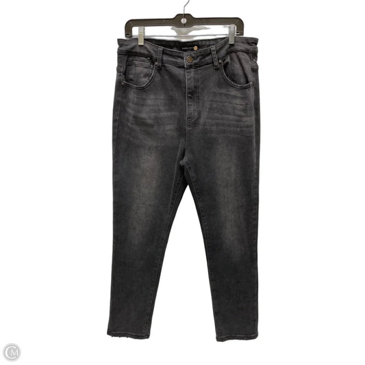 Jeans Straight By Risen In Black, Size: 18