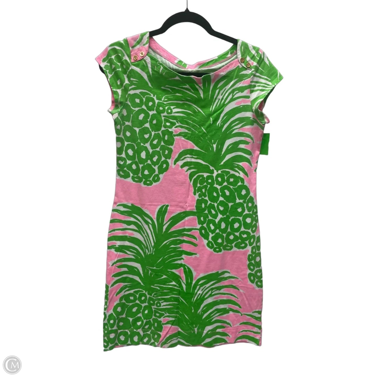 Dress Designer By Lilly Pulitzer In Green & Pink, Size: S