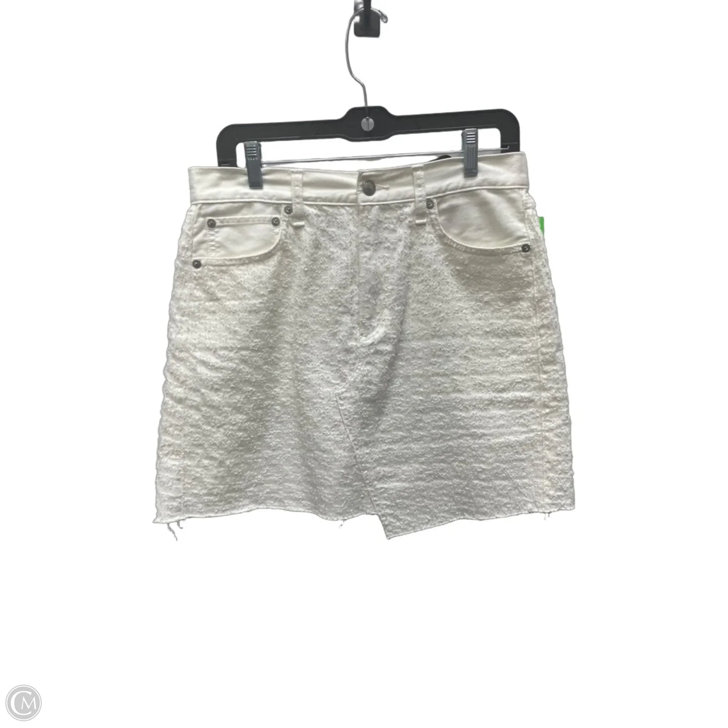 Skirt Mini & Short By Rag And Bone In White Denim, Size: 8