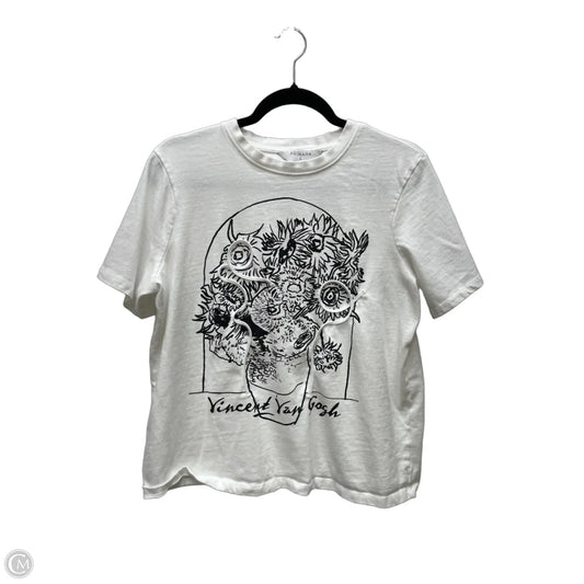 Top Short Sleeve By Primark In White, Size: L