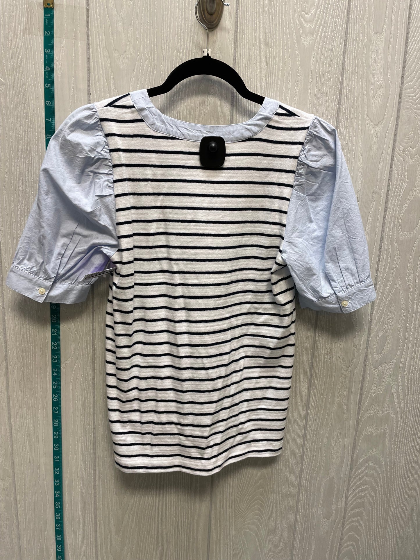 Striped Pattern Top Short Sleeve Loft, Size S