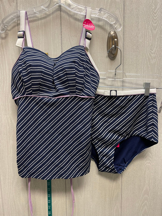 Blue & White Swimsuit 2pc Clothes Mentor, Size S