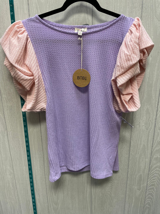 Pink & Purple Top Short Sleeve Bibi, Size M