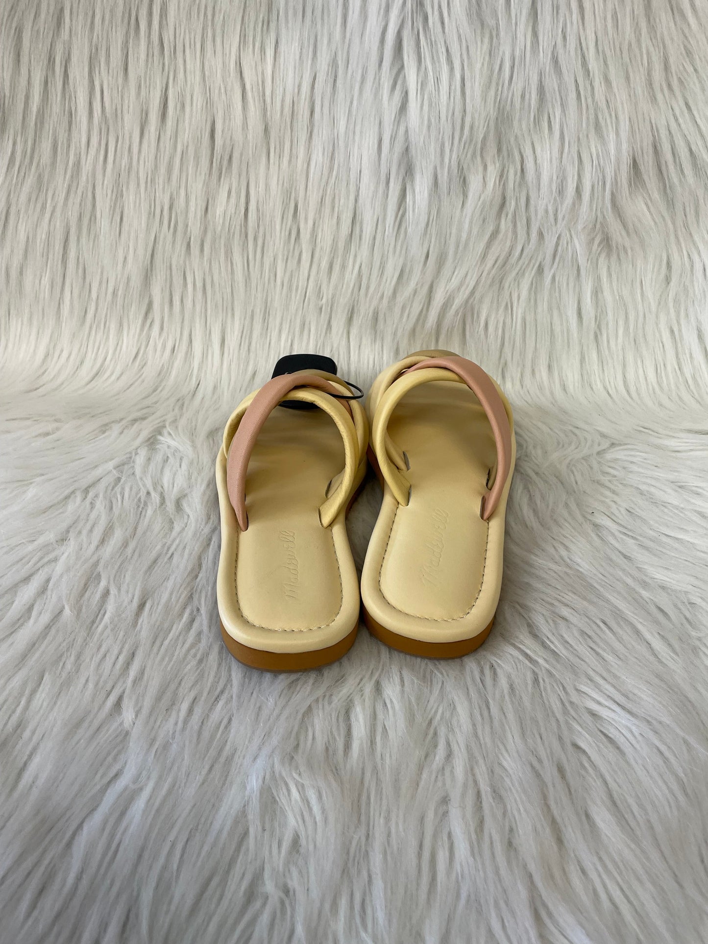 Yellow Sandals Flats Madewell, Size 6