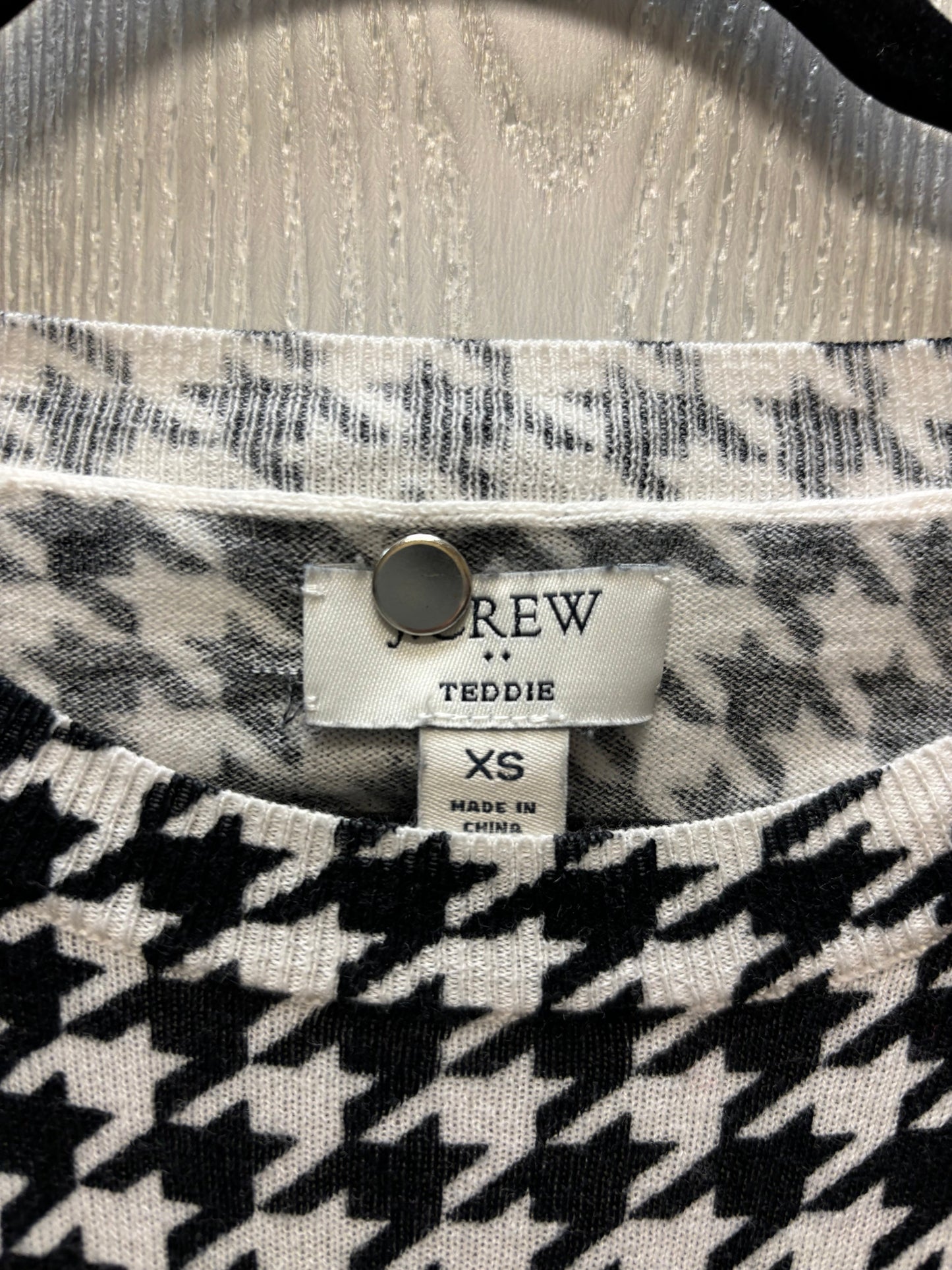 Sweater By J. Crew In Black & White, Size: Xs