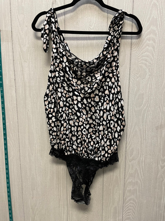 Bodysuit By Free People In Black & Cream, Size: L