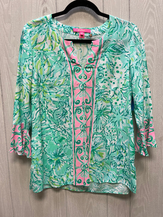 Tunic Designer By Lilly Pulitzer In Green & Pink, Size: Xs