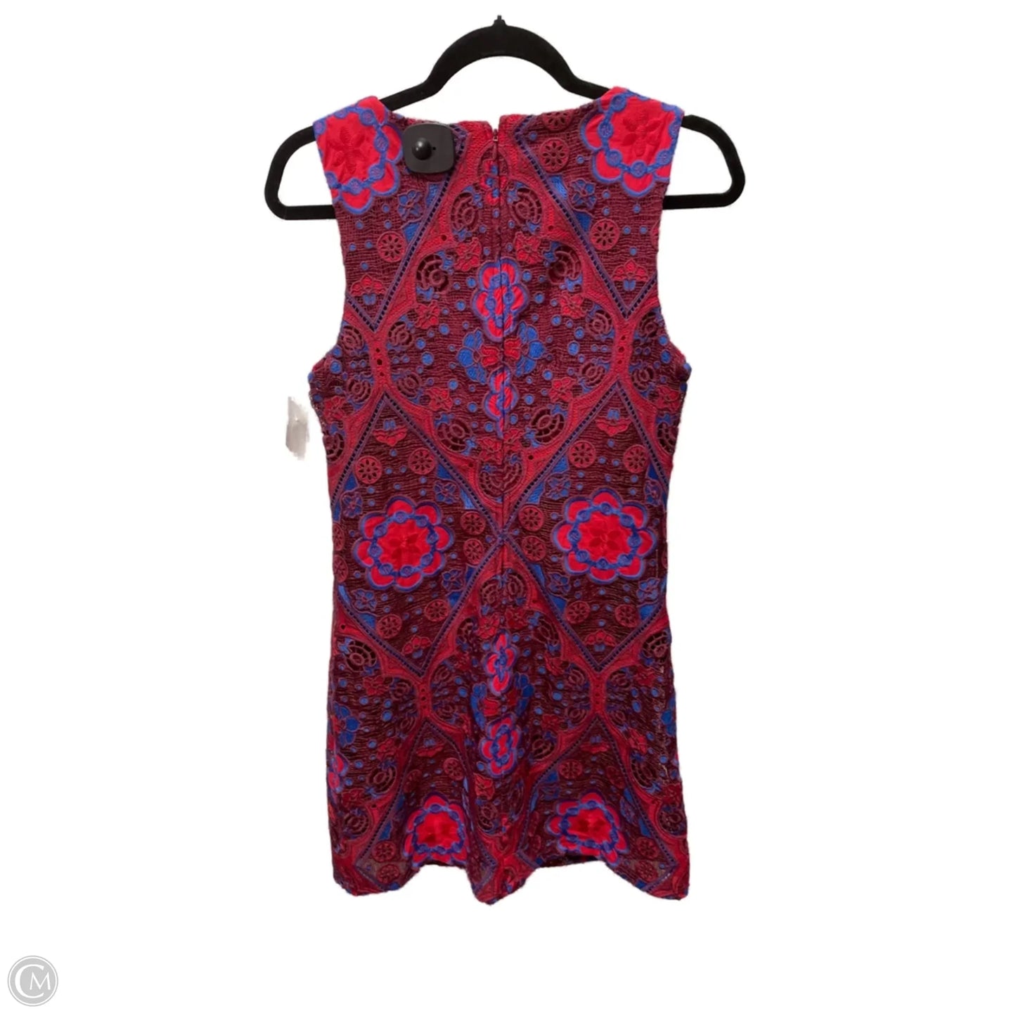 Dress Casual Short By Eva Franco In Blue & Red, Size: S