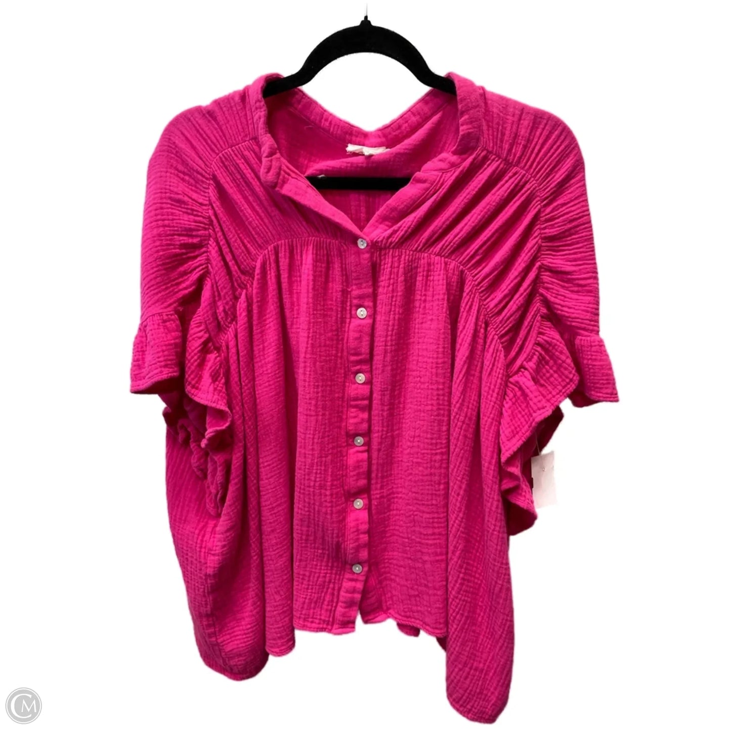 Top Short Sleeve By Bibi In Pink, Size: M