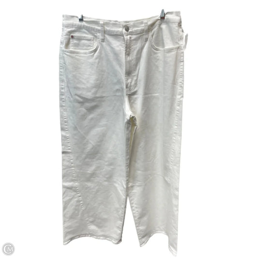 Jeans Wide Leg By Hudson In Cream Denim, Size: 18