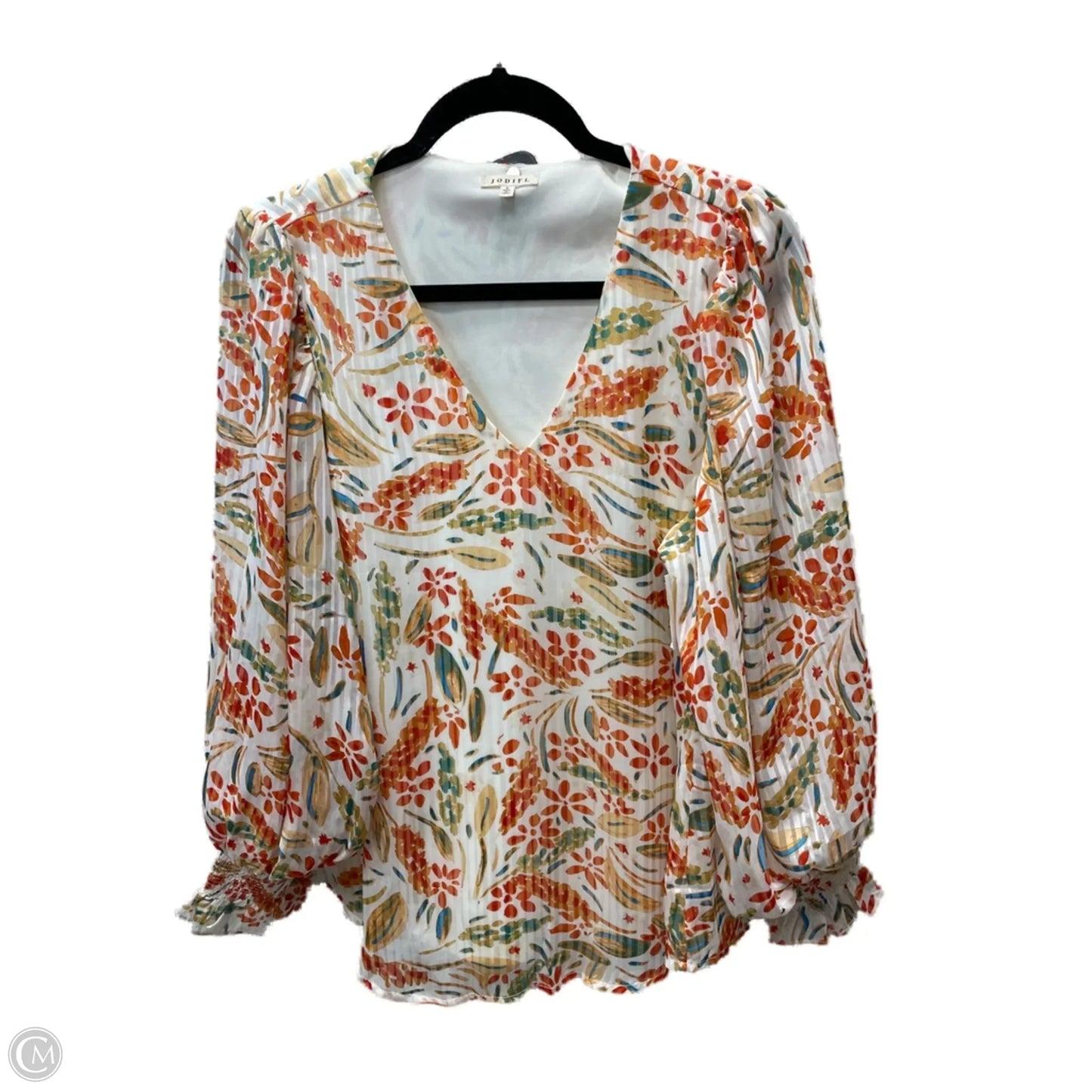 Blouse Long Sleeve By Jodifl In Floral Print, Size: S