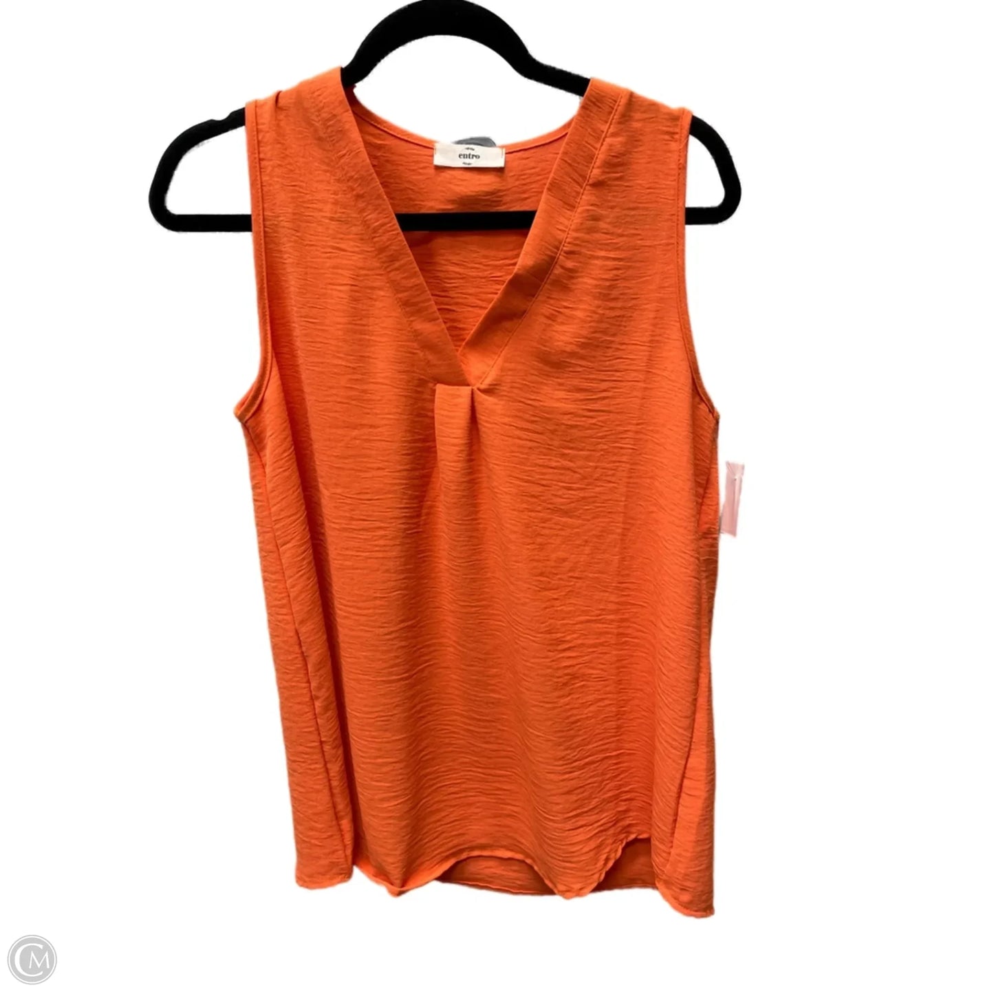 Blouse Sleeveless By Entro In Orange, Size: S