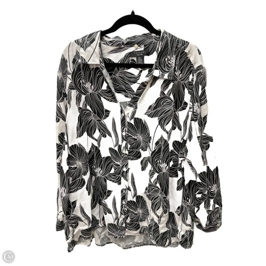 Top Long Sleeve By Tahari In Floral Print, Size: 3x