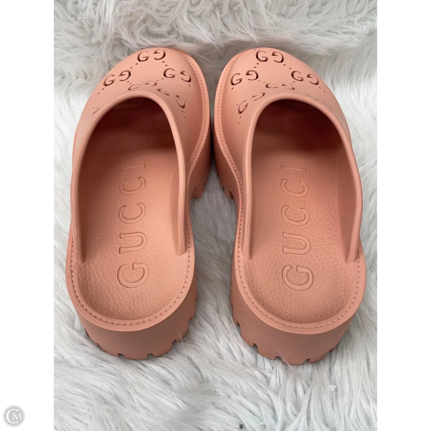 Shoes Luxury Designer By Gucci In Pink, Size: 11