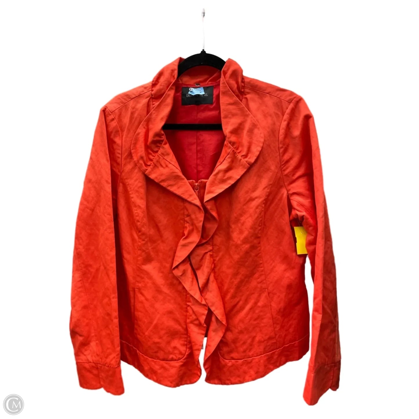 Jacket Designer By Lafayette 148 In Orange, Size: Xl