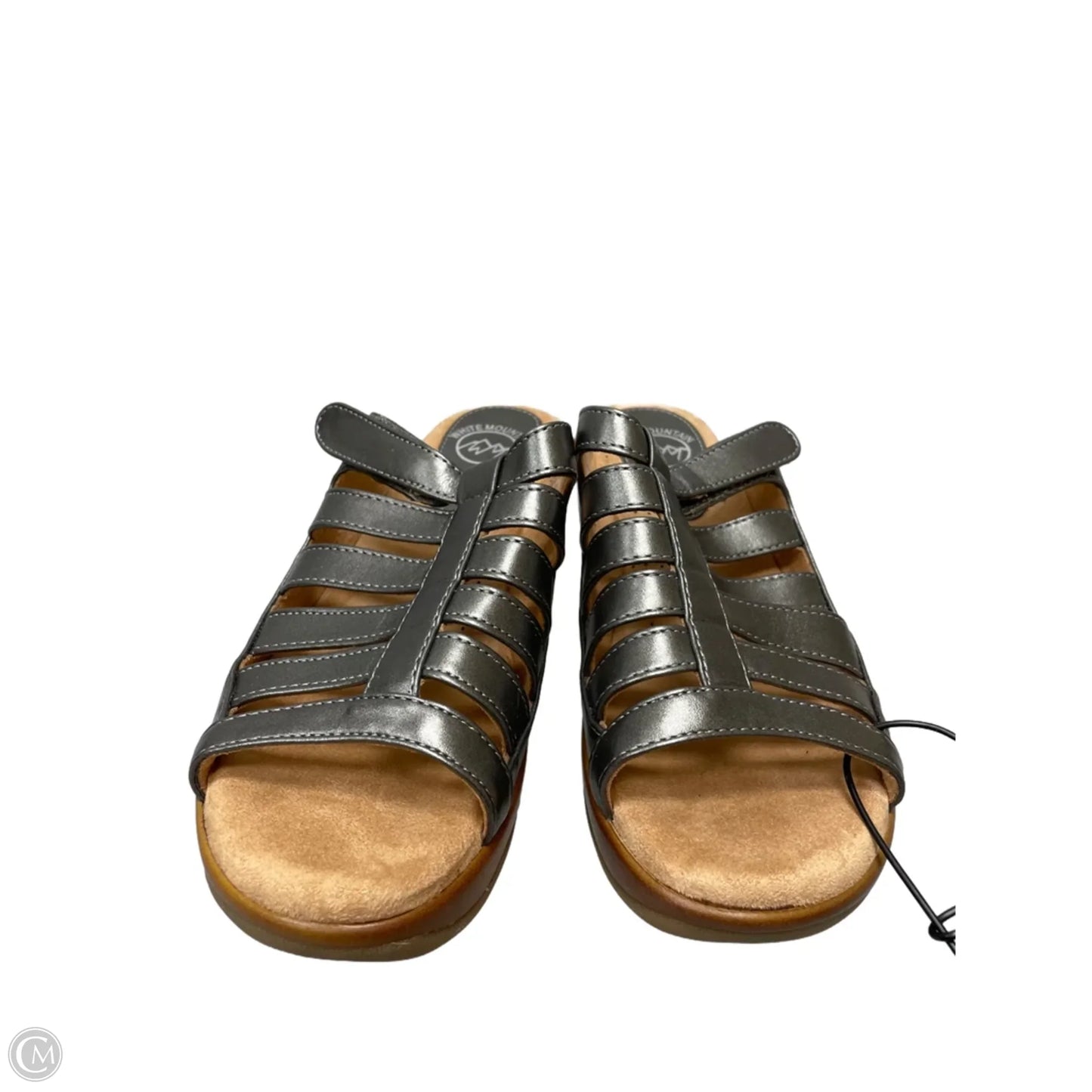 Sandals Heels Wedge By White Mountain In Silver, Size: 7.5