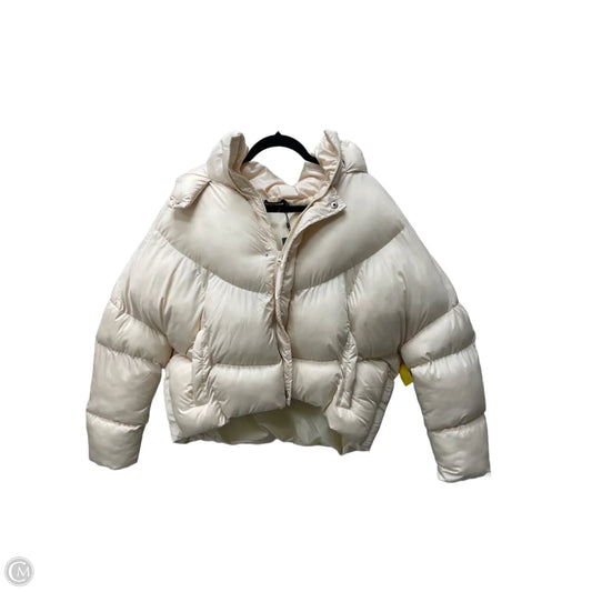 Coat Puffer & Quilted By Pretty Little Thing In Cream, Size: S